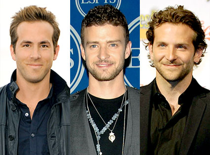 Ryan Reynolds, Justin Timberlake, Bradley Cooper Ryan Reynolds, Justin Timberlake, Bradley Cooper